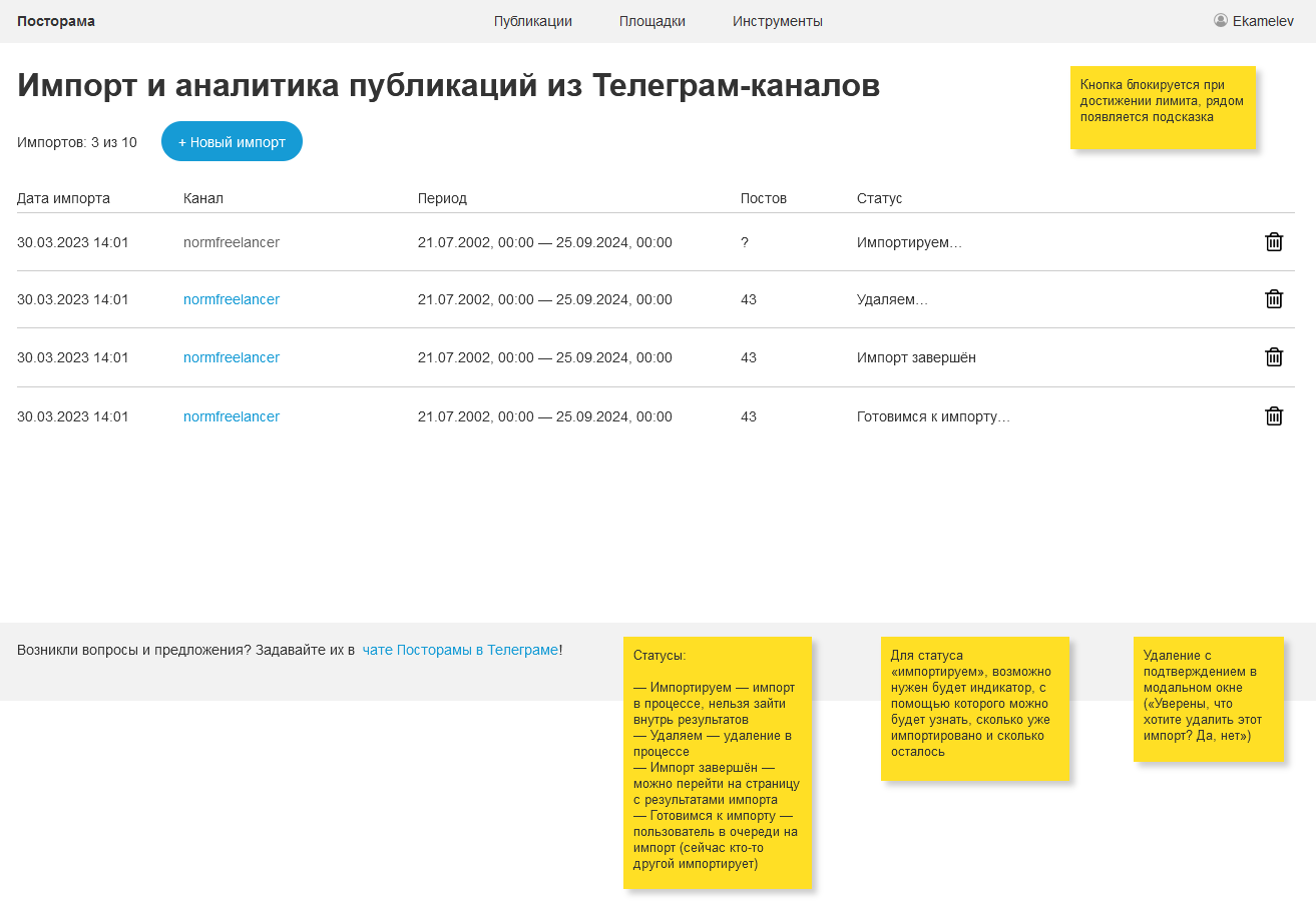 Это перечень импортов